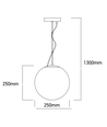 V-Tac glas pendellampa - Ø25 cm, E27