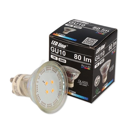GU10 1W Grön LED-spot