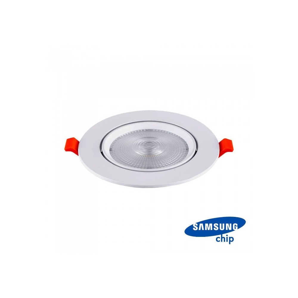 V Tac 20w Led Downlight Hål: Ø14 5 Cm Mål: Ø17 Cm 3 Cm Hög Samsung Led Chip 230v Dimbar : Inte Dimbar Kulör : Neutral