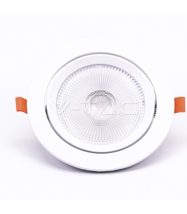 V-Tac 20W LED downlight - Hål: Ø14,5 cm, Mål: Ø17 cm, 3 cm hög, Samsung LED chip, 230V