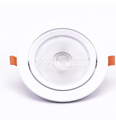 V-Tac 20W LED downlight - Hål: Ø14,5 cm, Mål: Ø17 cm, 3 cm hög, Samsung LED chip, 230V