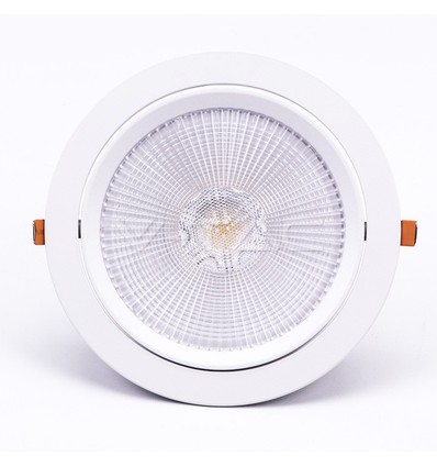 30W Ø22,5cm LED spotlight - Hål: Ø19,5 cm, Mått: Ø22,5 cm, 3 cm hög, Samsung LED chip
