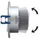 Outlet: 3W downlight - Hål: Ø6,6 cm, Mål: Ø8 cm, 4 cm hög, 24V