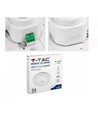 V-Tac 12W LED sensorarmatur - Samsung LED chip, PIR sensor, IP20 inomhus, 230V, inkl. ljuskälla