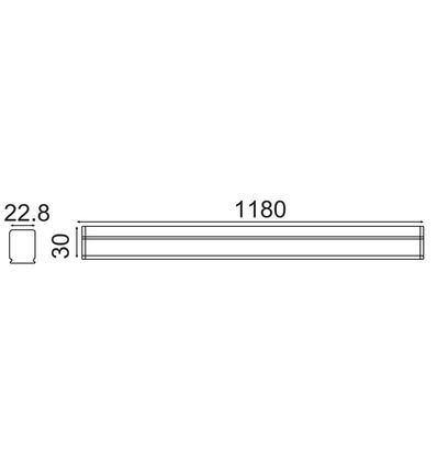 V-Tac 16W kompakt armatur - Samsung LED chips, länkbar, 120 cm