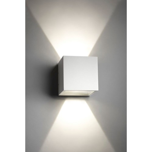 V-Tac 5W LED vit vägglampa - Kvadrat, justerbar spridning, IP65 utomhusbruk, 230V, inkl. ljuskälla