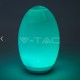 V-Tac RGB+W LED æg - Solcelle, Ø18,8 cm