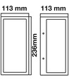 V-Tac vit vägglampa - IP44 utomhusbruk, E27 sockel, utan ljuskälla