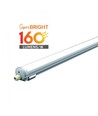 150cm 32W vattentät komplett LED-armatur, genomkopplad - 5120lm, 160lm/W, IP65