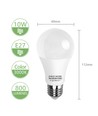 Outlet: EN: LED A5 A60 BIG ANGLE E27 10W 3000K