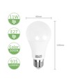 Outlet: EN: LED A5 A60 BIG ANGLE E27 11W 3000K