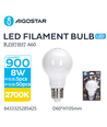 Outlet: EN: Milky white lampshade filament A60 8W E27 2700K