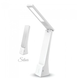 Bordslampor V-Tac 4W bordarmatur vit/silver - Touch dimbar, uppladdningsbar