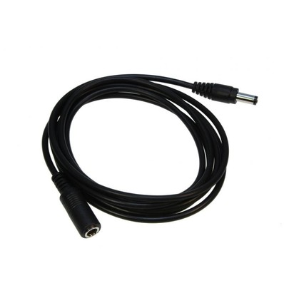 DC-Förlängningskabel - 1 m, 5V-24V, svart