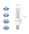 Outlet: EN: LED B5 T3 2U 4W E14 3000K