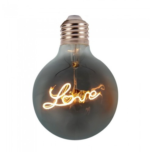 V-Tac 5W LED Love globlampa - Filament, Ø12,5cm, extra varmvitt, E27