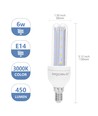 Outlet: EN: LED B5 T3 2U 6W E14 3000K