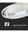 V-Tac 4,8W/m stänksäker LED strip - 5m, IP65, 30 LED per. meter