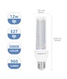 Outlet: EN: LED B5 T3 3U 12W E27 3000K