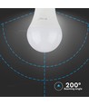V-Tac 8.5W LED glödlampa - 200 grader, A60, E27
