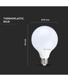 V-Tac 10W LED globlampa - Ø9,5 cm, E27