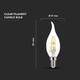 V-Tac 4W LED flammalampa - Filament, varmvitt, E14