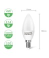 Outlet: EN: LED A5 C37 E14 4W 3000K