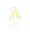 G9 2W LED-lampa - 200lm, 3000K, varmvit