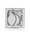 12W LED taklampa - 14 x 14cm, Höjd: 2,4cm, vit kant