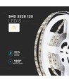 V-Tac 7,2W/m LED strip 8mm bred - 5m, 120 LED per. meter