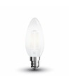 E14 4W LED-kronljus - Filament, frostat glas