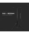 V-Tac stativ för strålkastare - Tripod, svart, hopfällbar