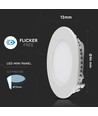 3W Ø8,4cm LED infälld panel - Hål: Ø7,3 cm, Mått: Ø8,4 cm