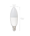 Outlet: EN: LED A5 C37 E14 9W 3000K