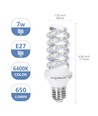 Outlet: EN: LED B5 SPIRAL 7W E27 3000K