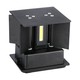 V-Tac 6W LED svart vägglampa - Kvadrat, justerbar spridning, IP65 utomhusbruk, 230V, inkl. ljuskälla