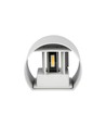 5W LED vägglampa - IP65 utomhus, Rund, Vit, Justerbar spridning, Inkl. ljuskälla