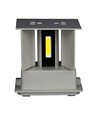 5W LED vägglampa - IP65 utomhus, fyrkantig, grå, justerbar spridning, inkl. ljuskälla
