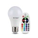 V-Tac 6W RGB LED lampa - Med RF fjärrkontroll, E27