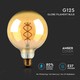 V-Tac 5W LED globlampa - Filament, Ø12,5cm, extra varmvitt, E27