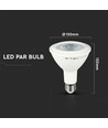 V-Tac 12,8W LED spotlight- Samsung LED chip, PAR38, E27