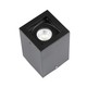 V-Tac takarmatur - Kvadrat, svart, IP20, GU10 sockel, utan ljuskälla