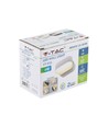 V-Tac 6W LED svart vägglampa - Oval, roterbar 350 grader, IP65 utomhusbruk, 230V, inkl. ljuskälla