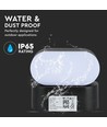 6W LED vägglampa - IP65 utomhus, oval, roterbar 350 grader, svart, inkl. ljuskälla