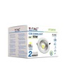 Outlet: V-Tac 10W LED downlight - Hål: Ø12 cm, Mål: Ø13.5 cm, 230V