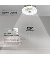 Outlet: V-Tac 20W LED downlight - Hål: Ø16,7 cm, Mål: Ø18 cm, 230V