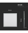 60x60 LED-panel, 32W - 120lm/W, vit ram