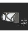 E27 Vägglampa - IP54 utomhus, grå, utan ljuskälla