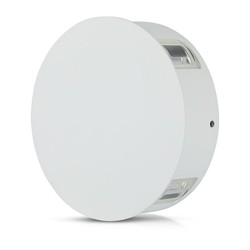 Outlet Outlet: V-Tac 4W LED vit vägglampa - Rund, IP65 utomhusbruk, 230V, inkl. ljuskälla