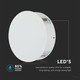 Lagertömning: V-Tac 4W LED vit vägglampa - Rund, IP65 utomhusbruk, 230V, inkl. ljuskälla